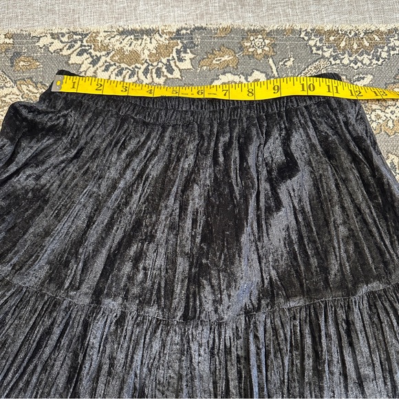 Vintage 90s Cactus Flower Crushed Velvet Maxi Skirt – OSFA - Picture 5 of 9